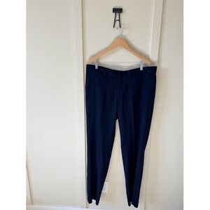 Soul of London Mens Navy Blue Dress Pants‎ Trousers Flat Front A07748 Size 39R